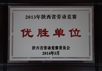2013年陕西省劳动竞赛优胜单位